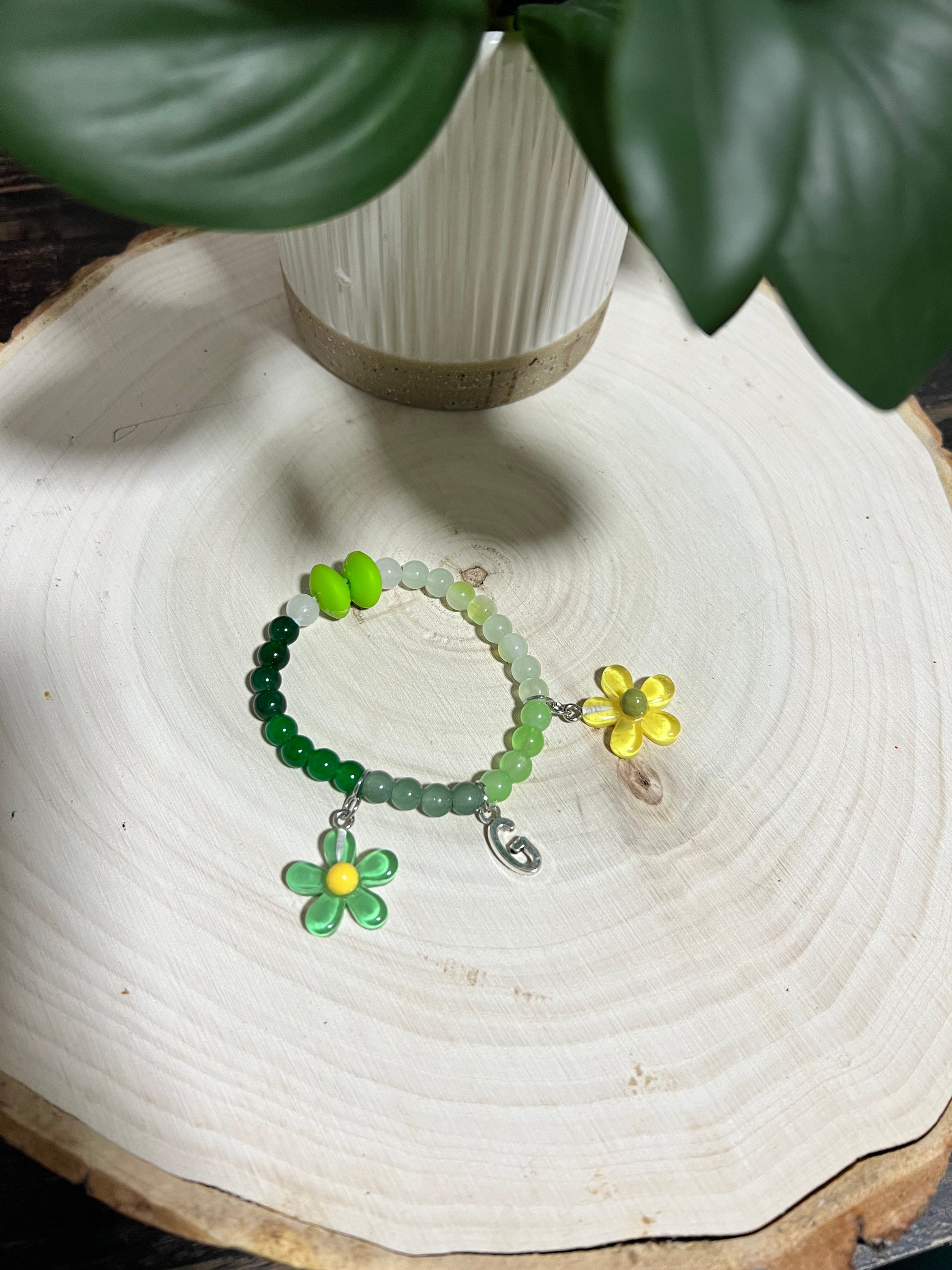 Custom Glass Bead Bracelet