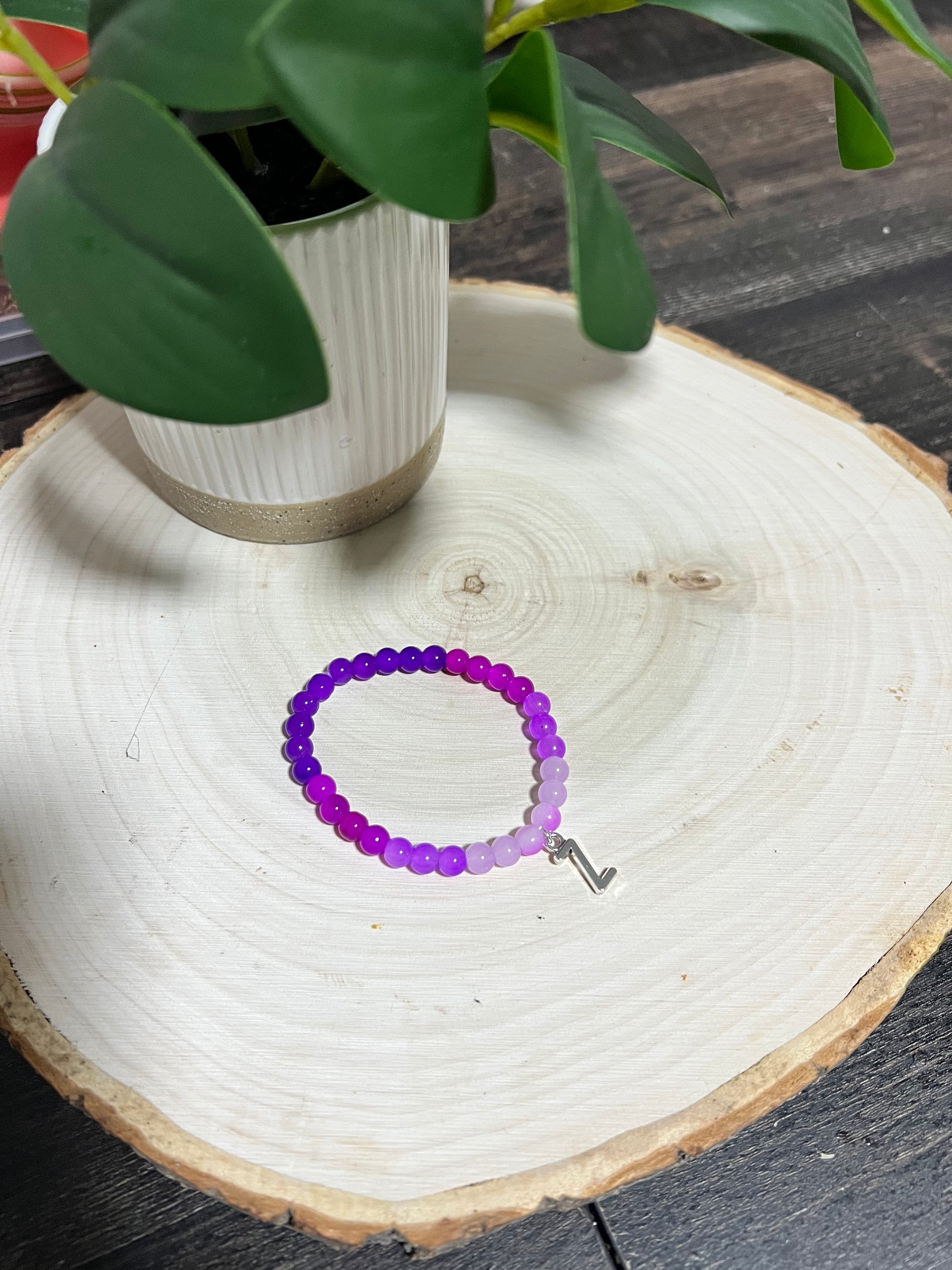 Custom Glass Bead Bracelet