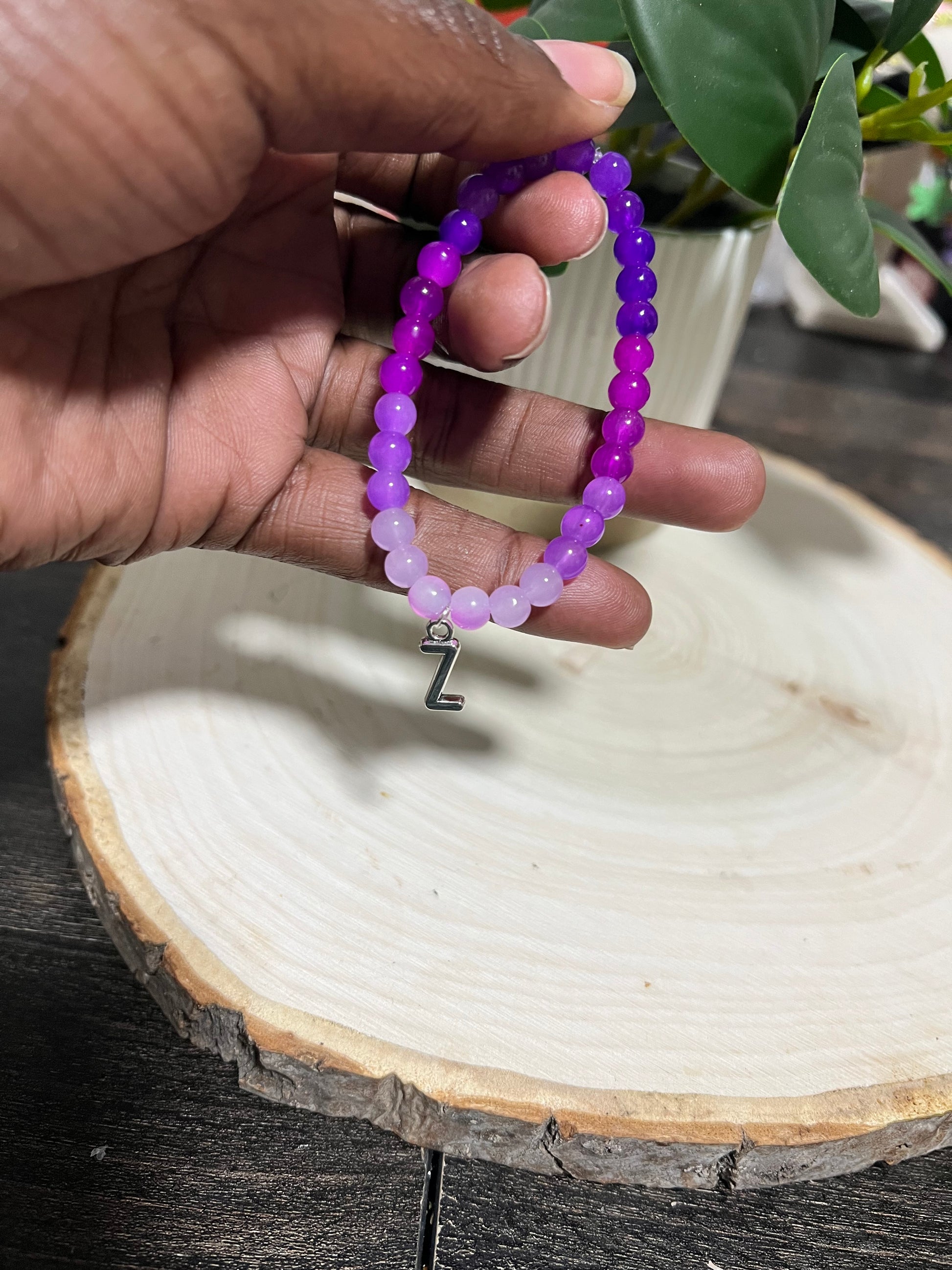 Custom Glass Bead Bracelet